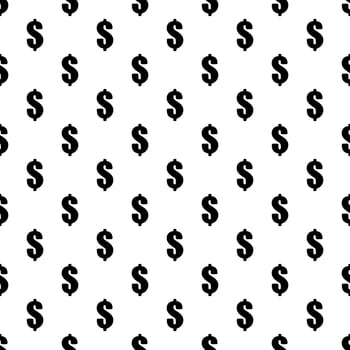 Seamless pattern with dollar sign. Endless vector background.