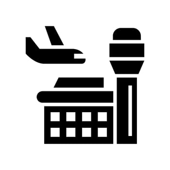 Airport Icon Vector Symbol Design Illustration