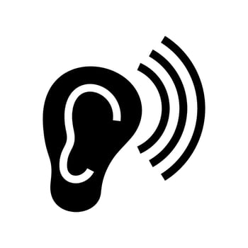 Ear Icon Vector Symbol Design Illustration