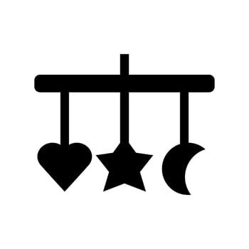 Hanging Toys Icon Vector Symbol Design Illustration