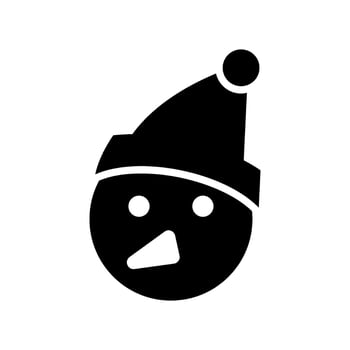 Snowman Icon Vector Symbol Design Illustration