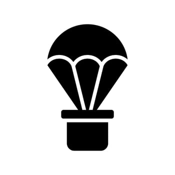 Parachute Icon Vector Symbol Design Illustration