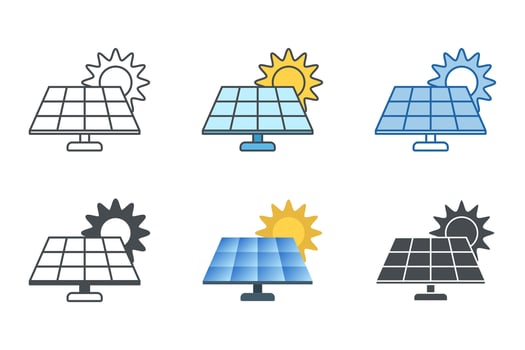 Solar Panel, Solar energy Icon symbol template for graphic and web design collection logo vector illustration