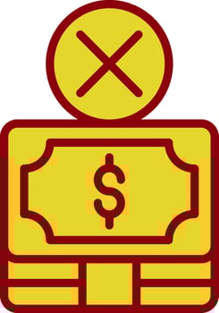 No Money Vector Icon Design