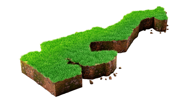 Monaco Map Grass and ground texture 3d illustration png