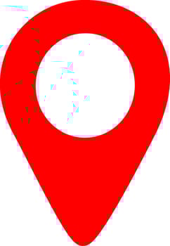 Red map pin. Location map icon. Pins location. Vector icon pin.Replaceable vector design.
