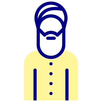sikhman avatar vector colored icon