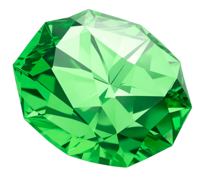 Green Gemstone isolated. png