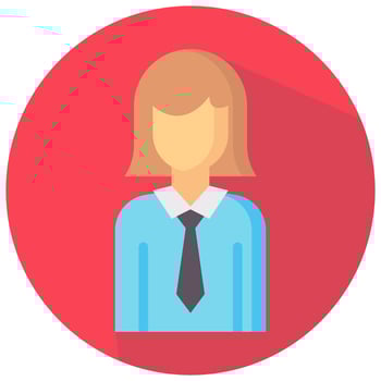 teacher avatar vector round flat icon