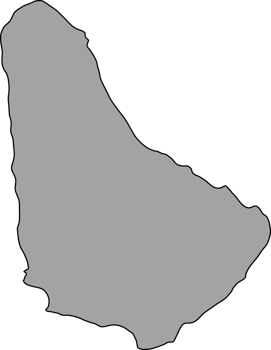 doodle freehand drawing of barbados island map. png