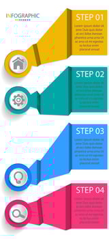 Vector infographics business process template