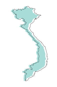 Vietnam map 3d png
