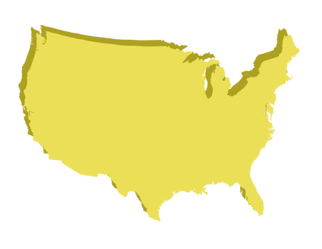 USA map 3d png