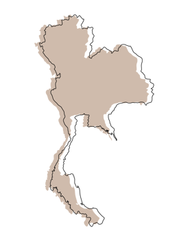 Thailand map 3d png