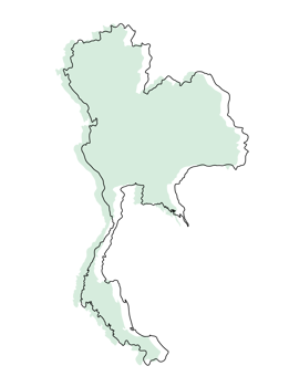 Thailand map 3d png