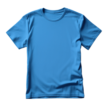 Blue t-shirt isolated. Illustration png