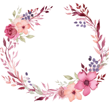 Watercolor floral frame. Illustration png