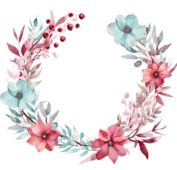 Watercolor floral frame. Illustration png