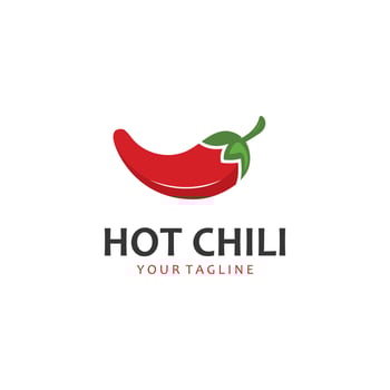 Spicy Red Chilli Logo Icon vector