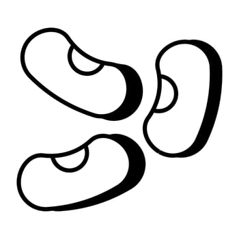 Conceptual linear design icon of beans vector