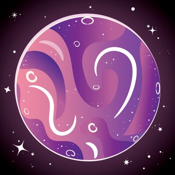 Isolated abstract plantet Cosmic star Vector illustration