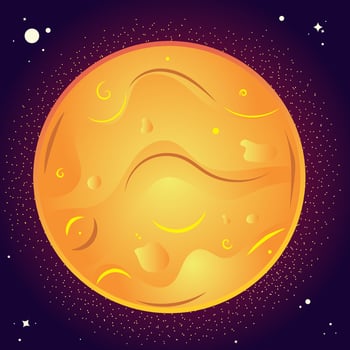 Isolated abstract plantet Cosmic star Vector illustration