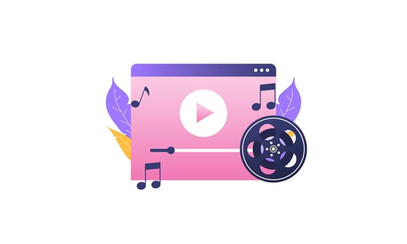 Music video abstract concept illustration vector
