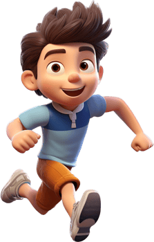 Boy is running with . png