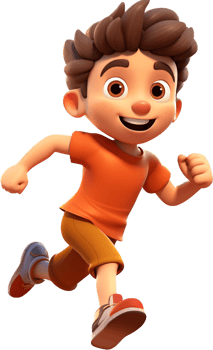 Boy is running with . png