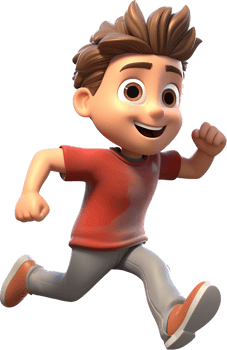 Boy is running with . png