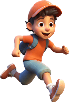 Boy is running with . png