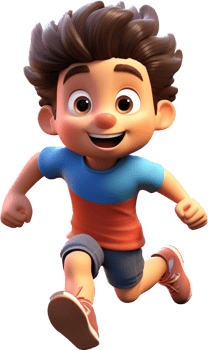 Boy is running with . png