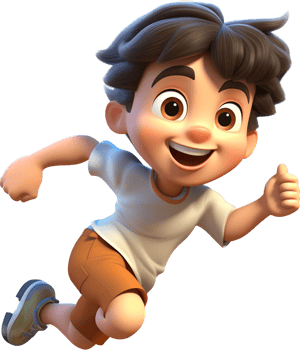 Boy is running with . png