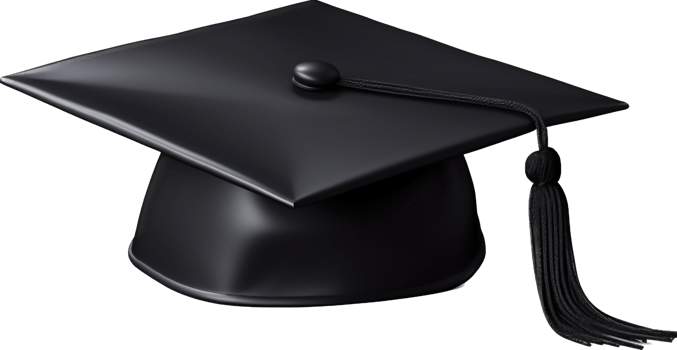 Graduation cap with . png