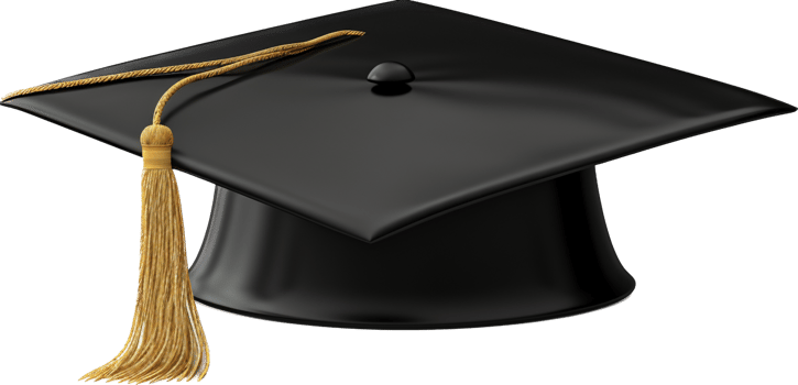 Graduation cap with . png