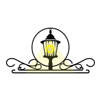 Lantern Lamp Logo Design, Life Lighting Vector, Lamp Logo Illustration, Product Brand, Retro Vintage vector