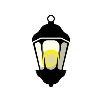 Lantern Lamp Logo Design, Life Lighting Vector, Lamp Logo Illustration, Product Brand, Retro Vintage vector