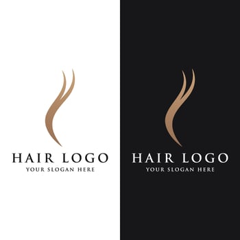 Abstract Logo template design luxury and beautiful hair waves Logo for business, salon, beauty, hairdresser, care. vector