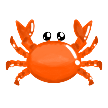 Red crab on transparent background png