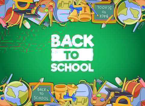 Background wallpaper back to school theme vector