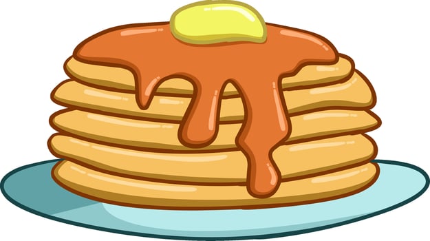 Cartoon stack of pancakes vector