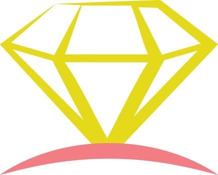 Diamond Icon Vector Illustration. Flat design style eps 10.