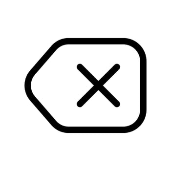 Backspace Icon Vector Symbol Design Illustration