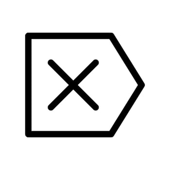 Backspace Icon Vector Symbol Design Illustration