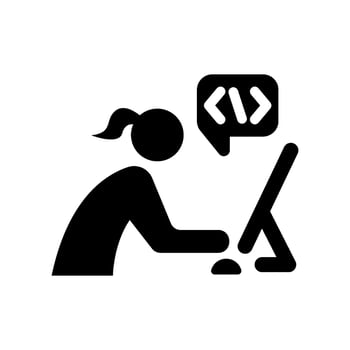 Developer Icon Vector Symbol Design Illustration