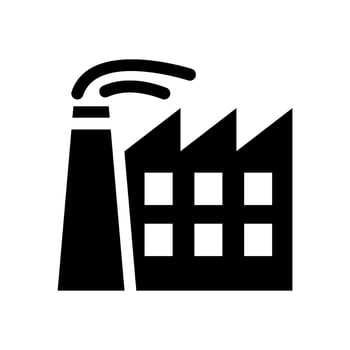 Factory Icon Vector Symbol Design Illustration