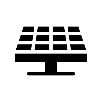 Solar Panel Icon Vector Symbol Design Illustration