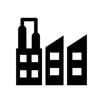 Factory Icon Vector Symbol Design Illustration