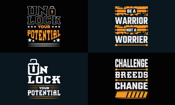 best  typography t shirt design for gym and fitness inspiration and motivation vector