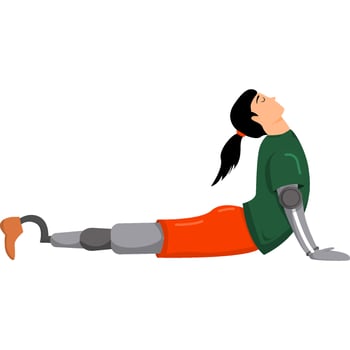 upward yoga asana pose illustration vector